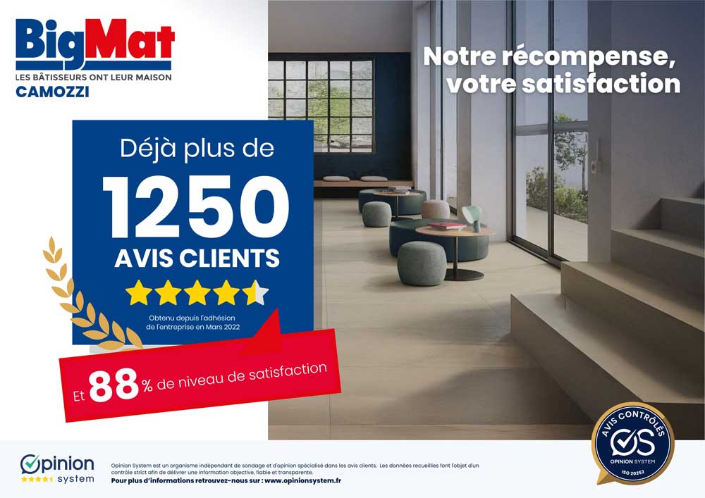 Les avis clients, un gage de confiance – BigMat une note moyenne de 17,6/20