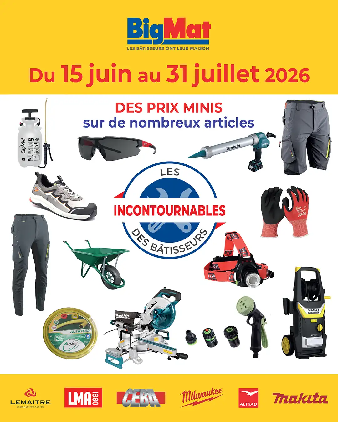 Promotion outillage du 15 juin au 15 juillet chez BigMat